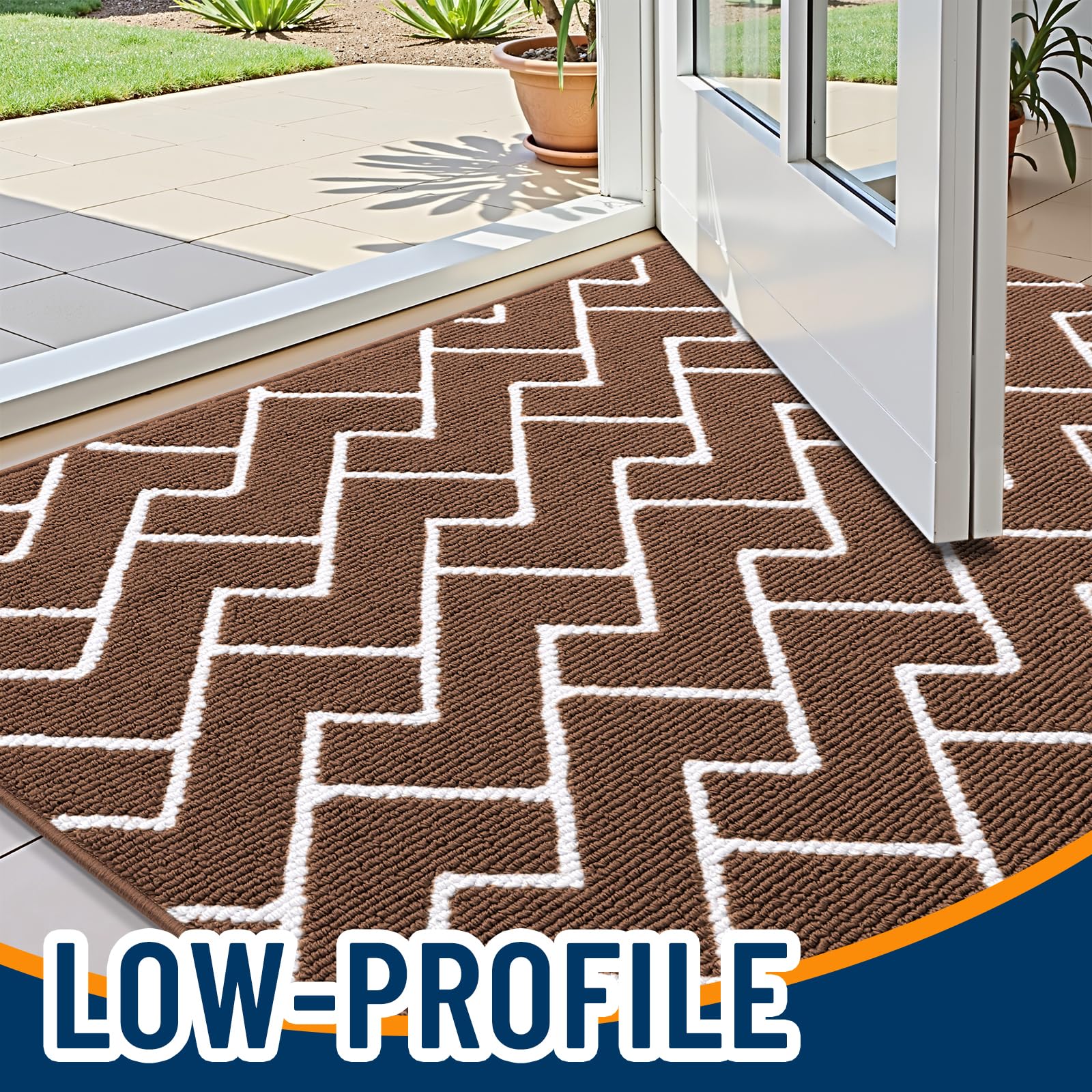 OLANLY doormat textured rubber backing for grip