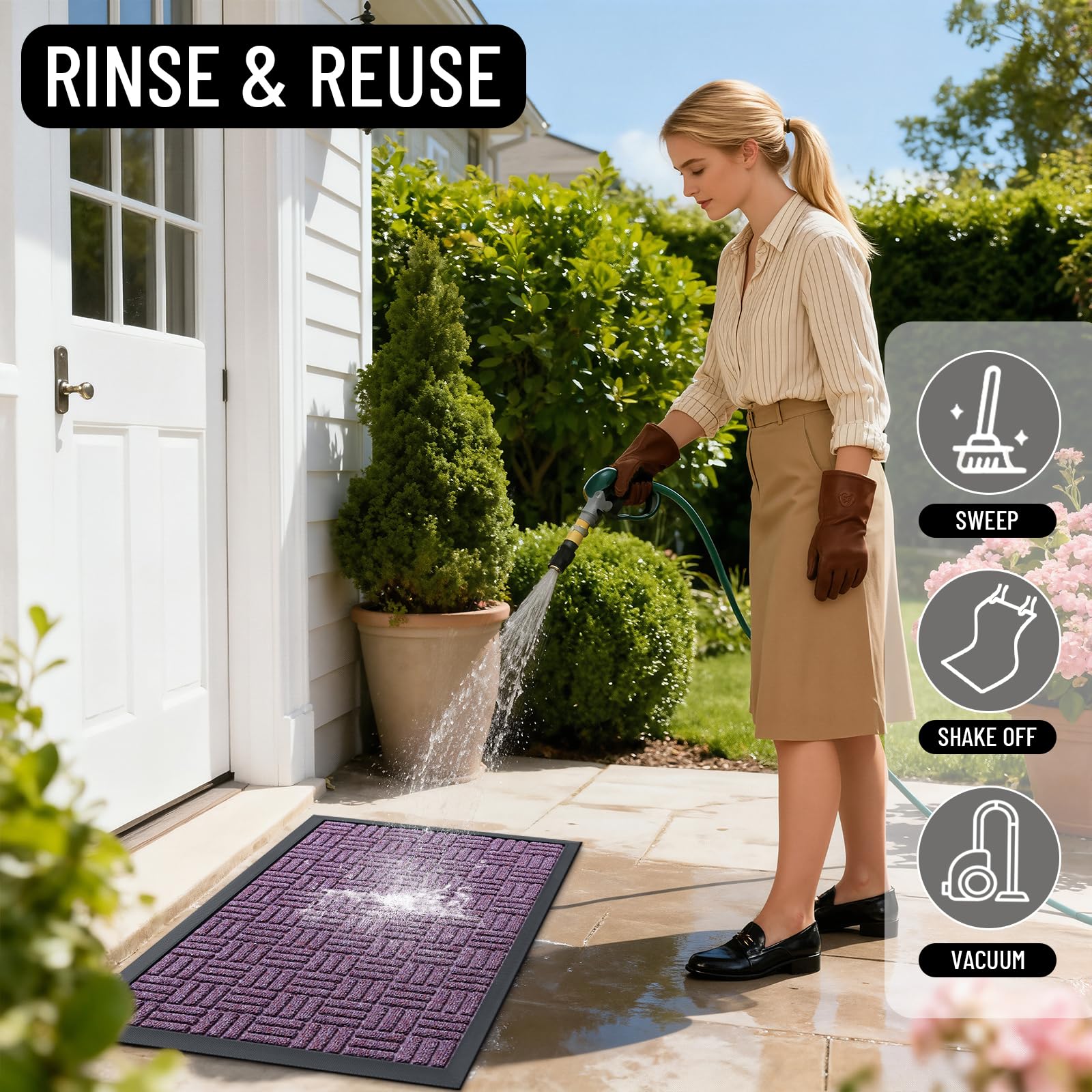 OLANLY doormat versatile use in outdoor patio