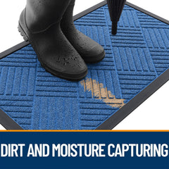 OLANLY doormat with deep grooves capturing dirt