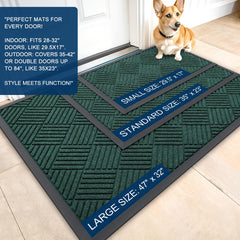 OLANLY doormat with natural rubber backing close-up