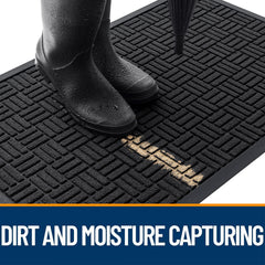 OLANLY doormat with natural rubber backing for stability
