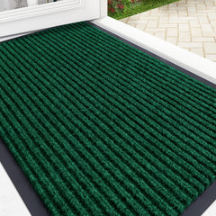 OLANLY Front Door Mat 35x23 green model front view