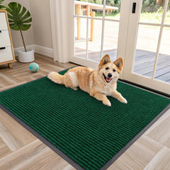 OLANLY Front Door Mat 40x32 green model front view