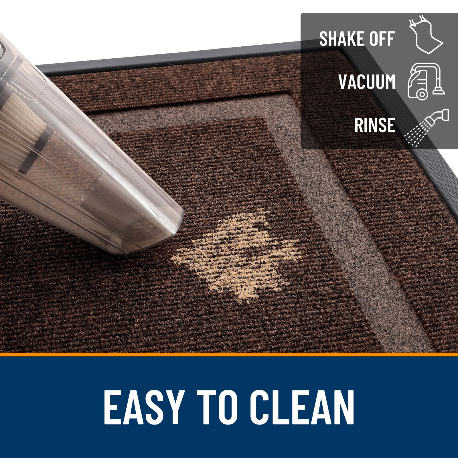 OLANLY Front Door Mat 47x17 dark brown in indoor entryway