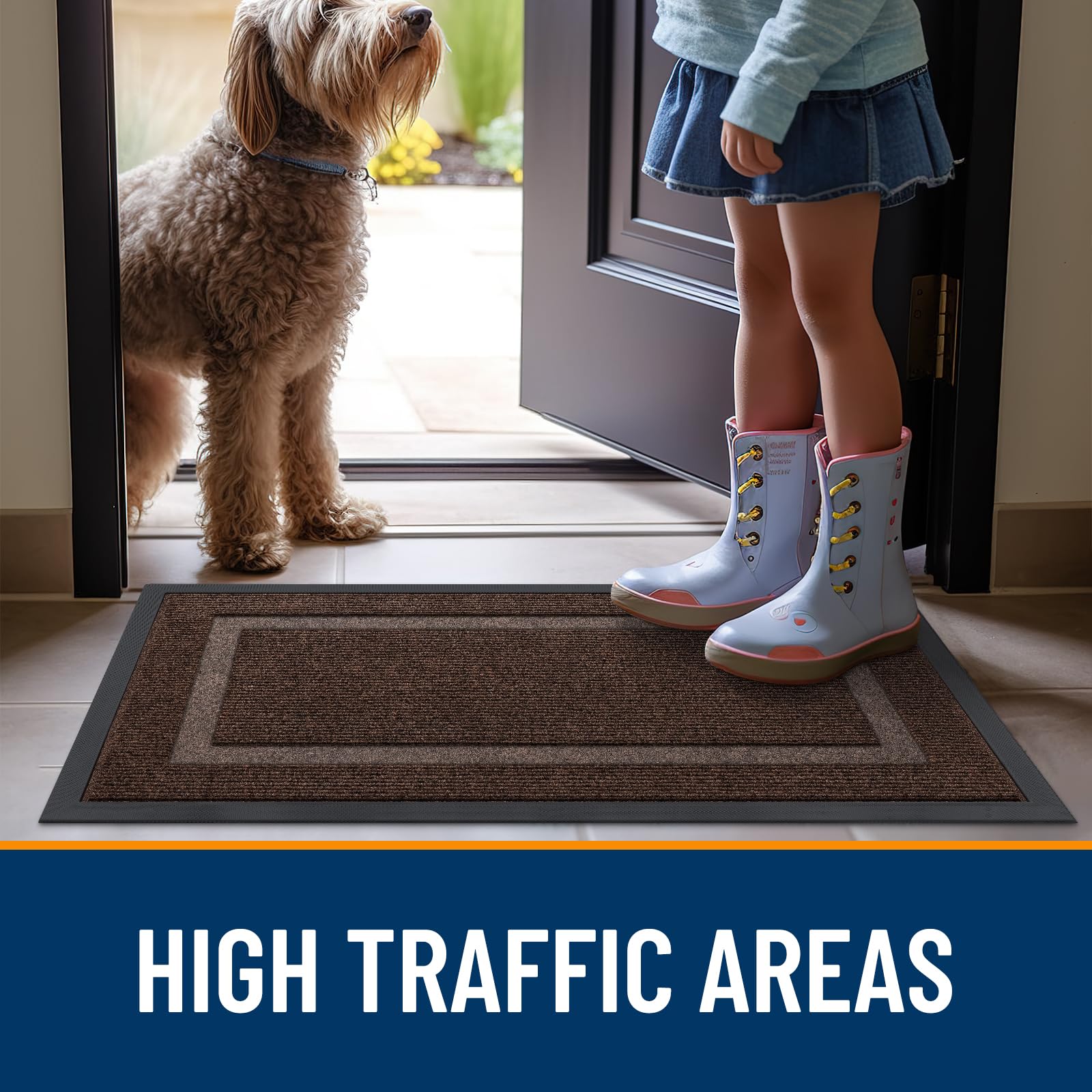 OLANLY Front Door Mat 47x17 packaging view