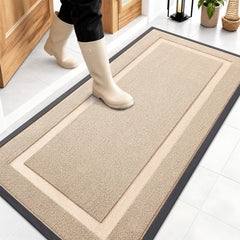 OLANLY Front Door Mat 47x23 off-white front view