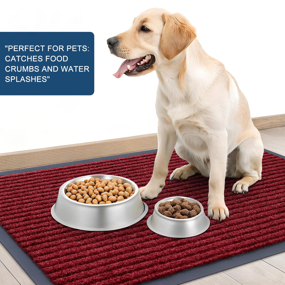 OLANLY Front Door Mat 47x30 side view showing low-profile design