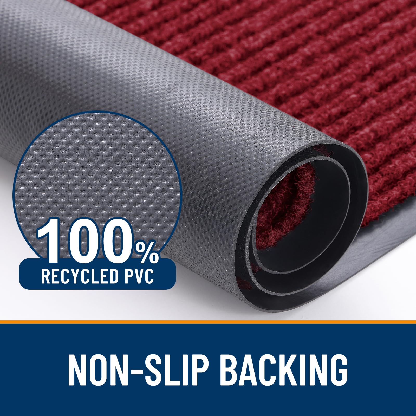 OLANLY Front Door Mat 47x30 with non-slip backing