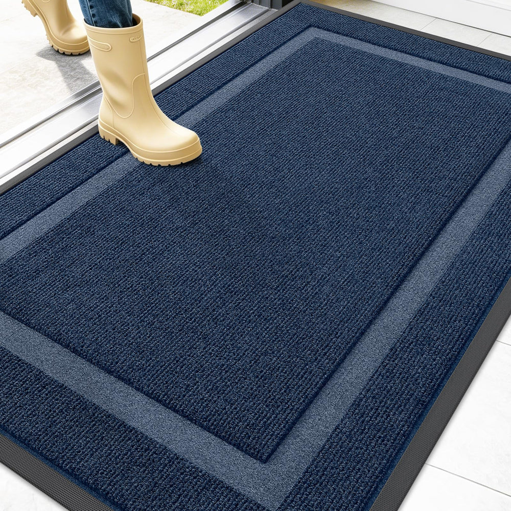 OLANLY Front Door Mat 47x32 blue model front view