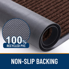 OLANLY Front Door Mat 47x34 in a stylish entryway