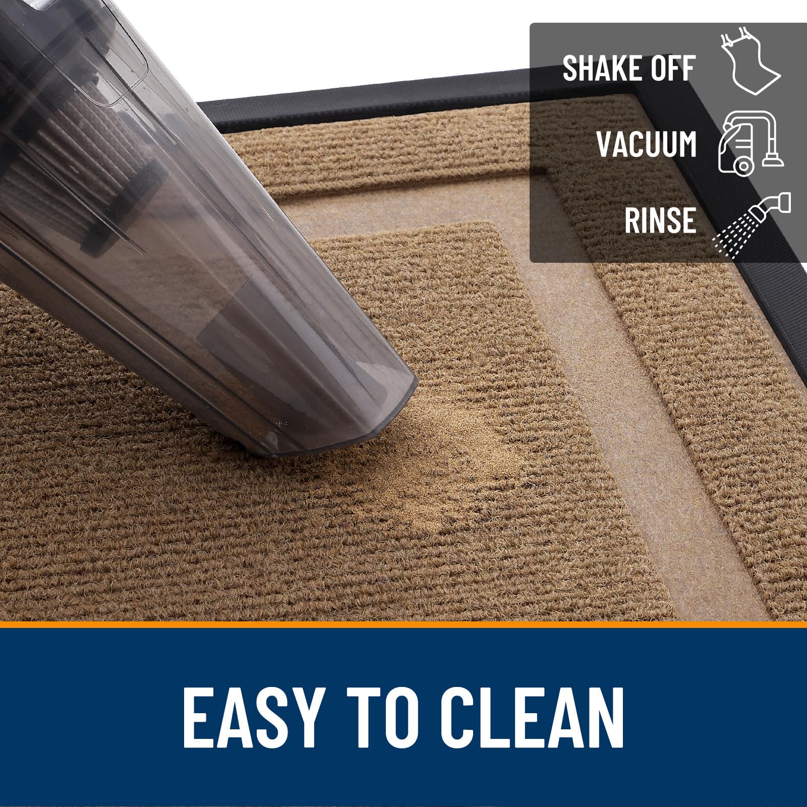 OLANLY Front Door Mat 59x20 easy to clean with hose