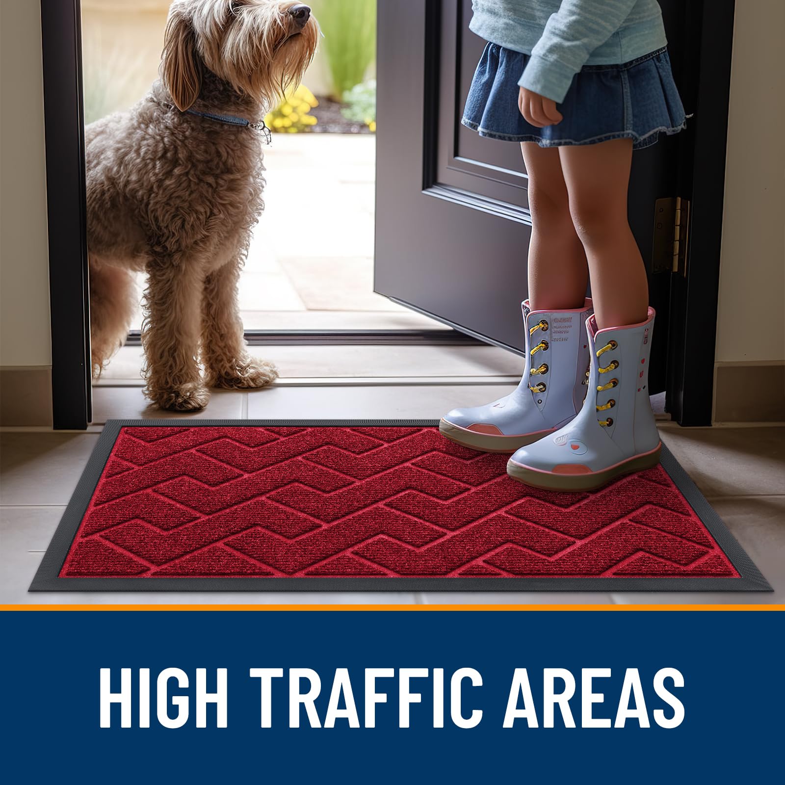 OLANLY Front Door Mat 59x23 packaging