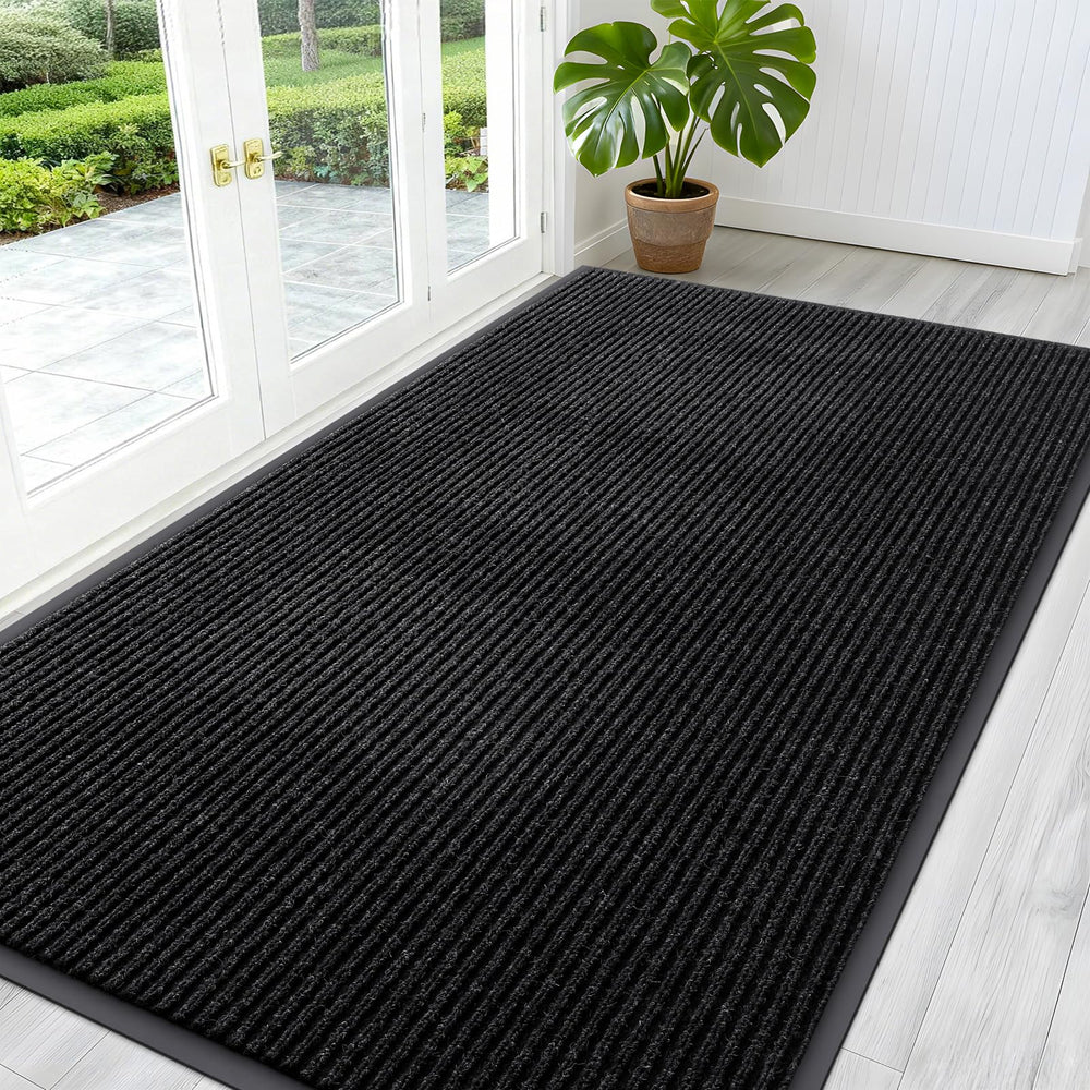 OLANLY Front Door Mat 59x30 off-black colour front view