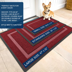 OLANLY Front Door Mat 59x30, side view showing thickness