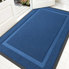 OLANLY Front Door Mat 59x34 navy blue front view