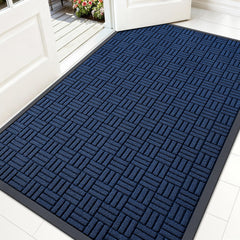 OLANLY Front Door Mat 59x34 navy blue front view