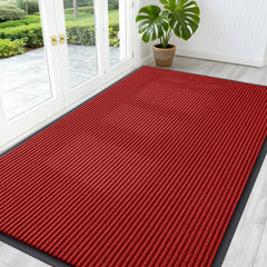 OLANLY Front Door Mat 59x34 red model front view