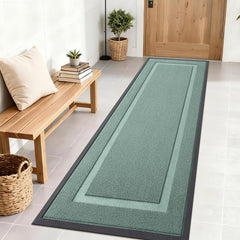 OLANLY Front Door Mat 71x23 Grayish Green front view