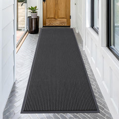 OLANLY Front Door Mat 71x30 charcoal grey front view