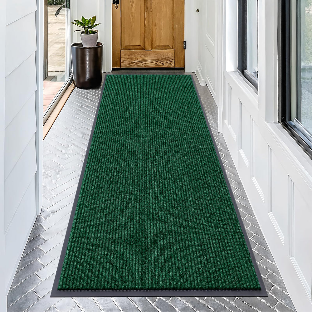 OLANLY Front Door Mat 71x34 green model front view