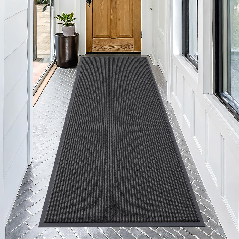OLANLY Front Door Mat 71x34 in Charcoal Grey