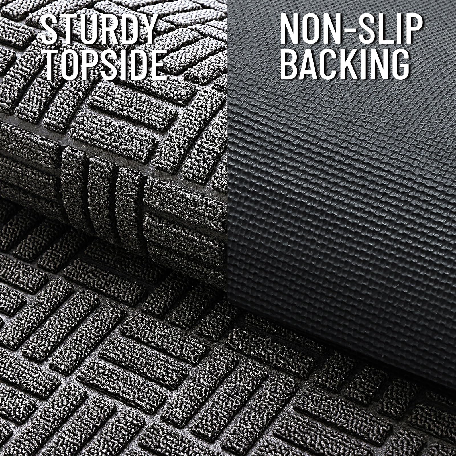 OLANLY Front Door Mat cleaning process demonstration