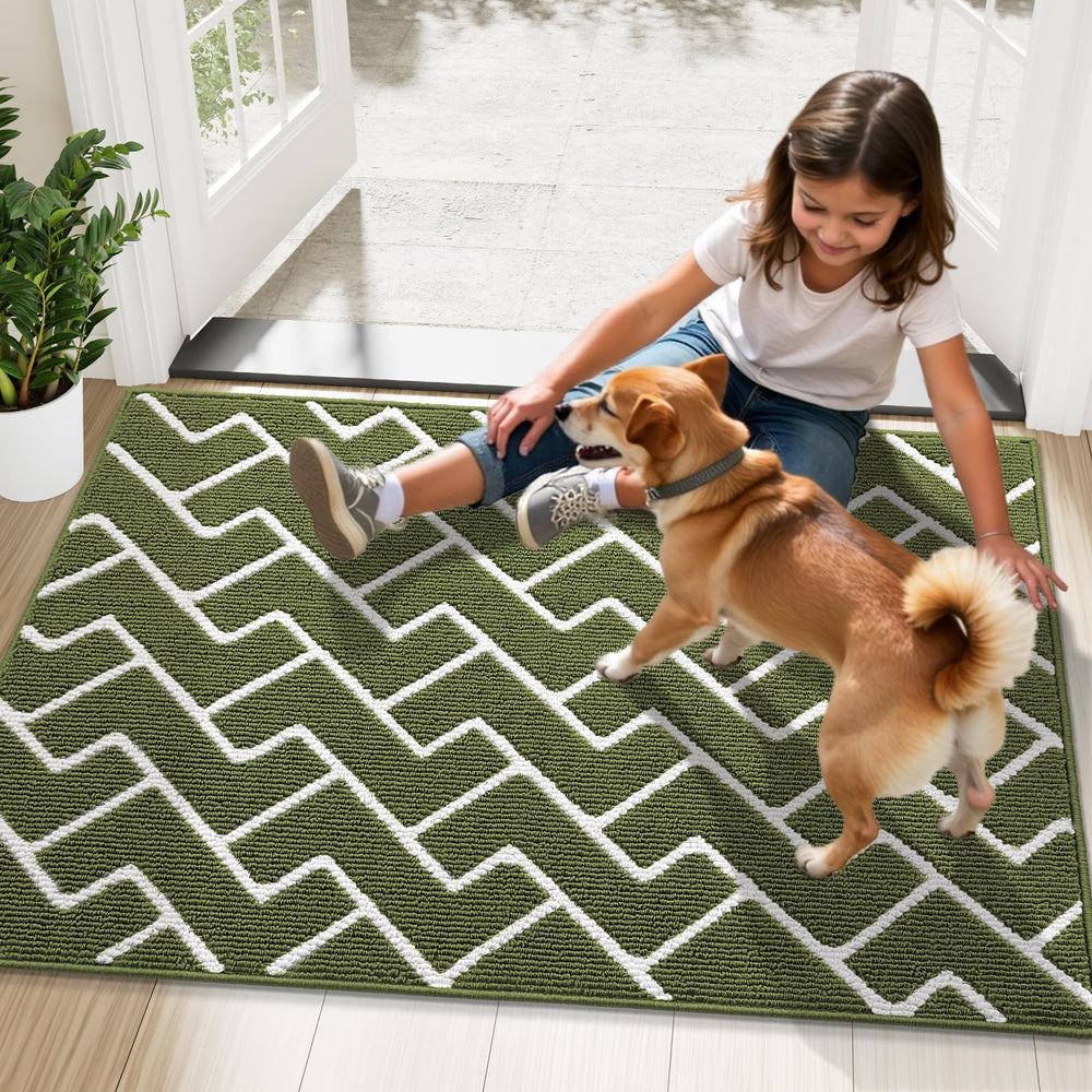 OLANLY Front Door Mat displayed in a modern entrance