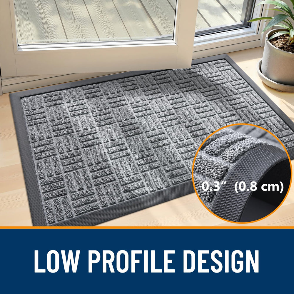 OLANLY Front Door Mat easy-care maintenance demonstration