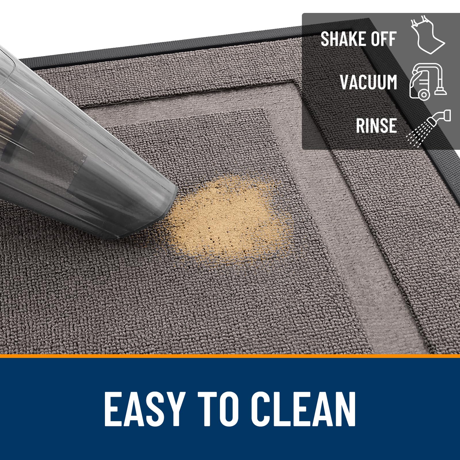 OLANLY Front Door Mat easy to clean with hose