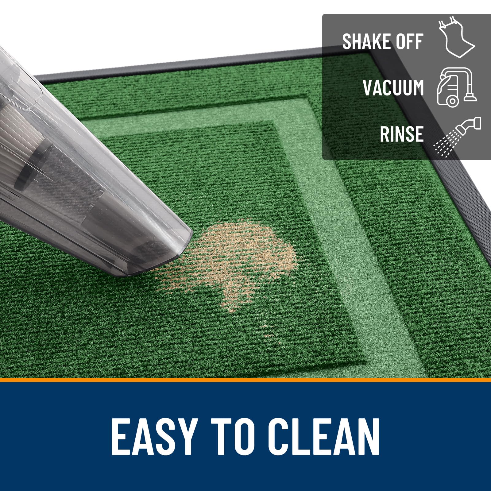 OLANLY Front Door Mat easy to clean with hose