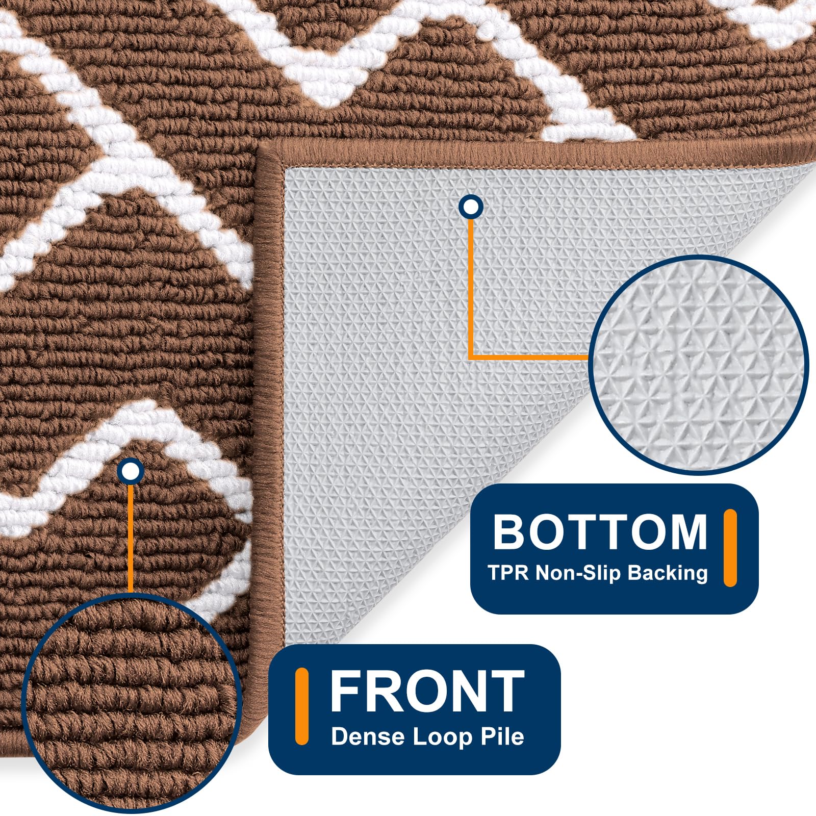 OLANLY front door mat in a modern entryway
