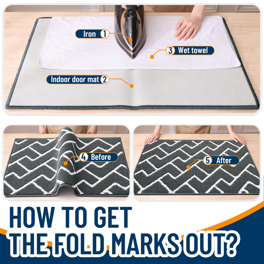 OLANLY Front Door Mat in kitchen setting