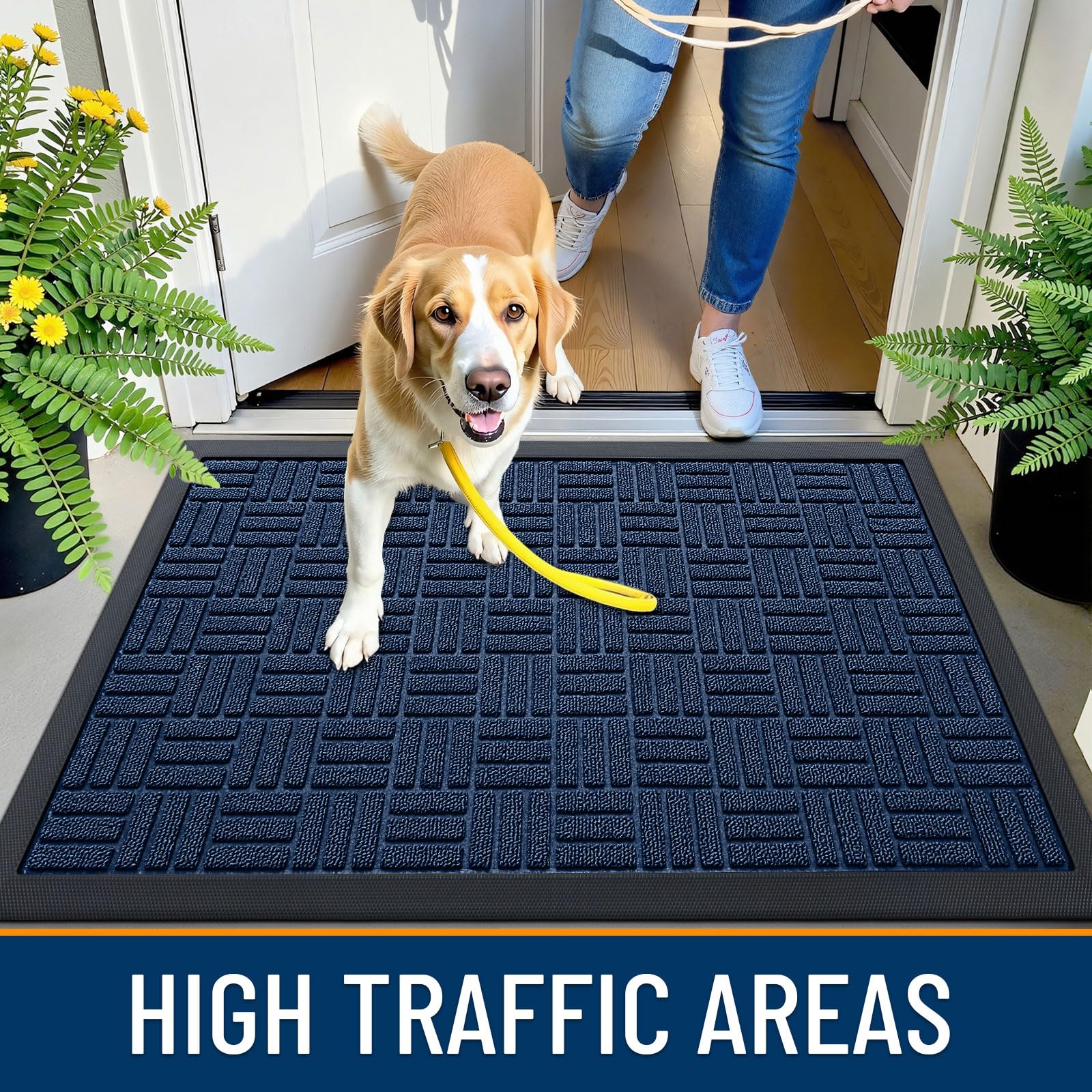 OLANLY Front Door Mat in outdoor setting