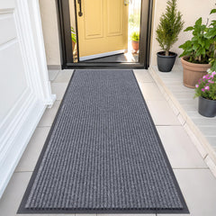 OLANLY Front Door Mat light gray 47x23 inches front view