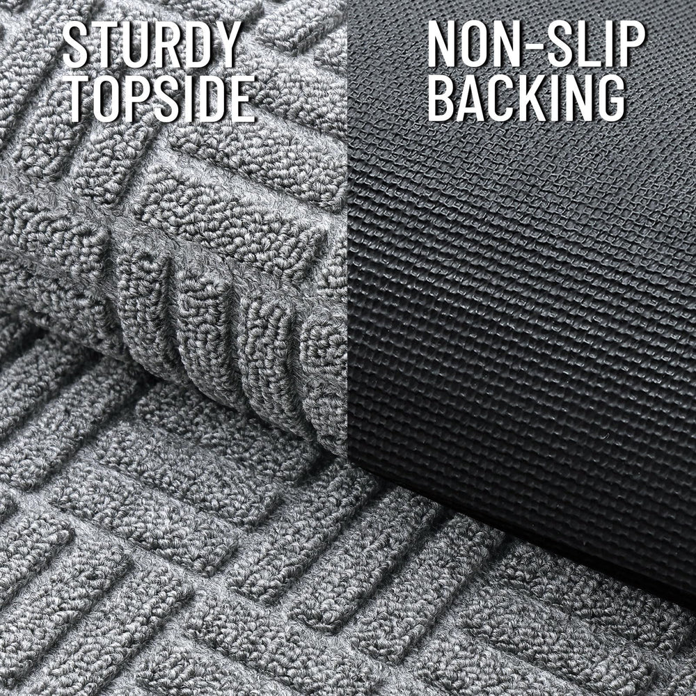 OLANLY Front Door Mat low-profile design side view