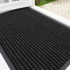 OLANLY Front Door Mat Off-black 35x23 front view