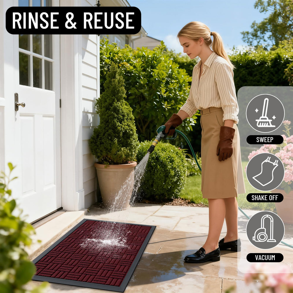 OLANLY Front Door Mat outdoor use on patio