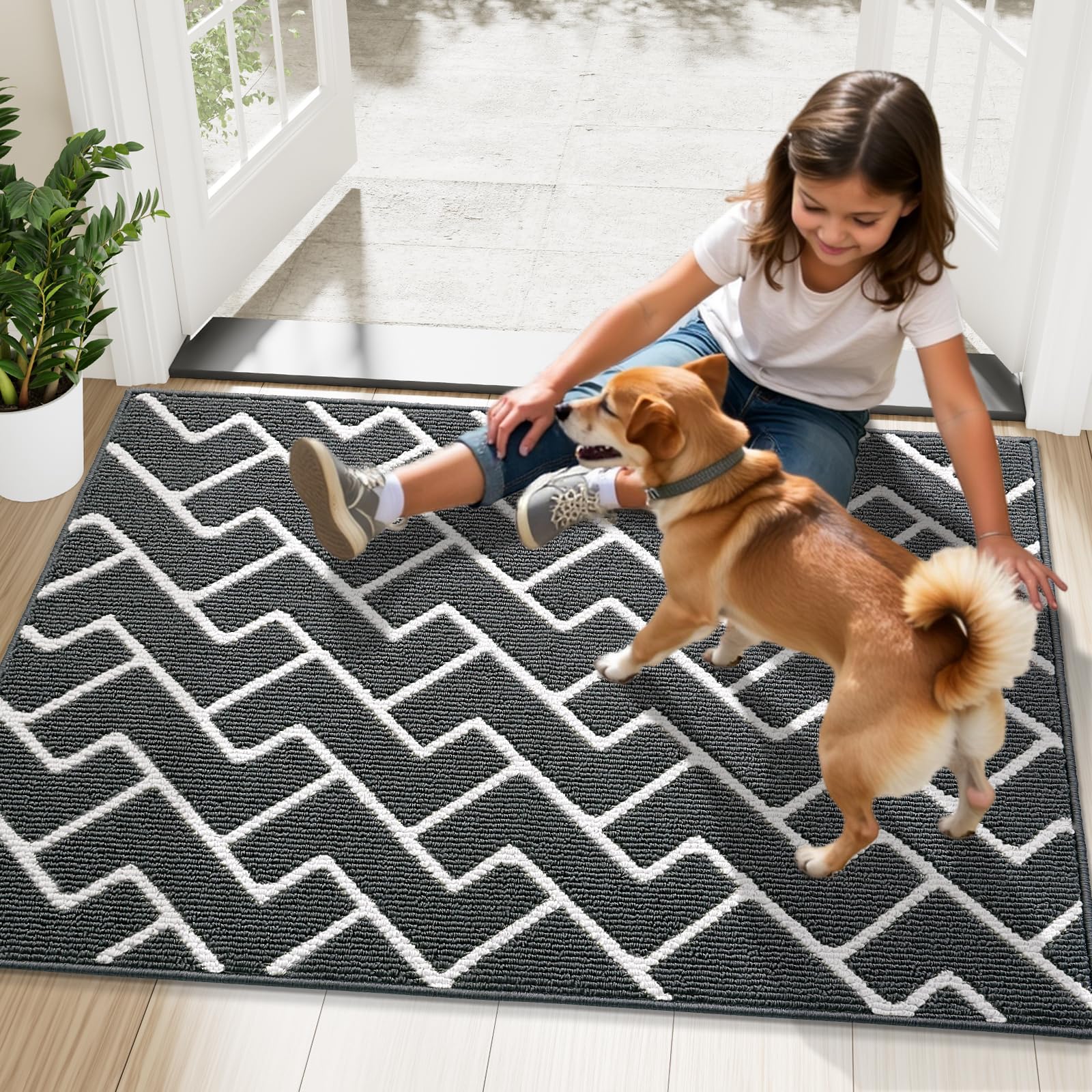 OLANLY Front Door Mat packaging display