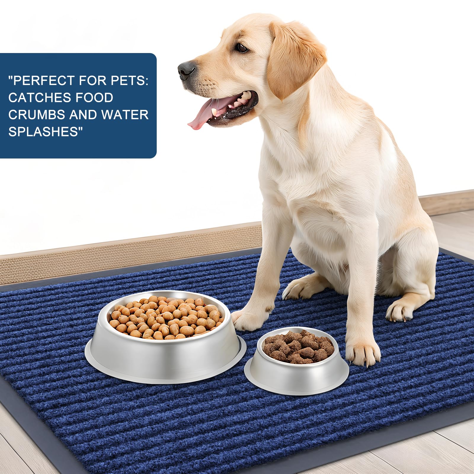 OLANLY Front Door Mat packaging with dimensions