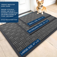 OLANLY Front Door Mat showcasing dirt capture surface