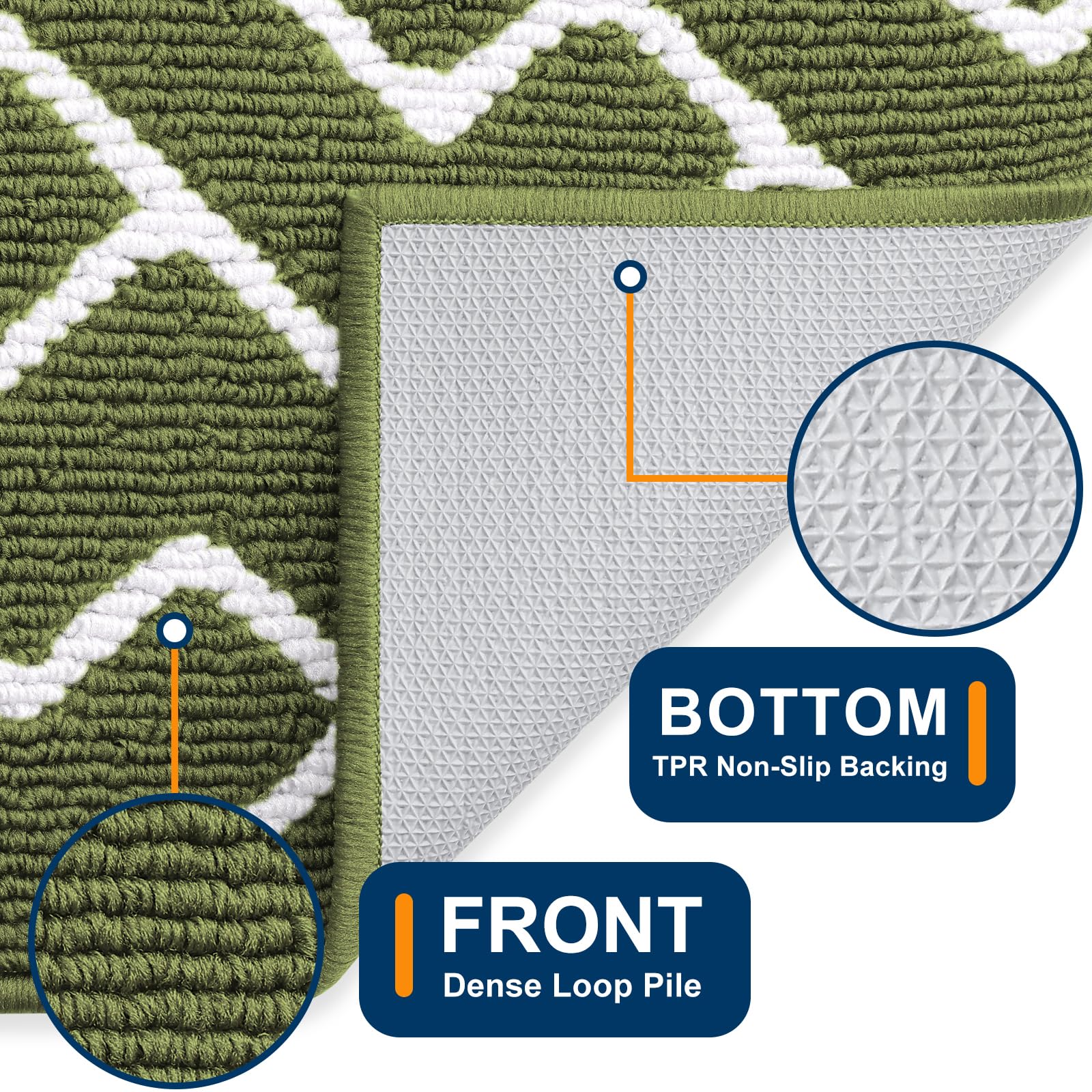 OLANLY Front Door Mat showcasing low-profile design