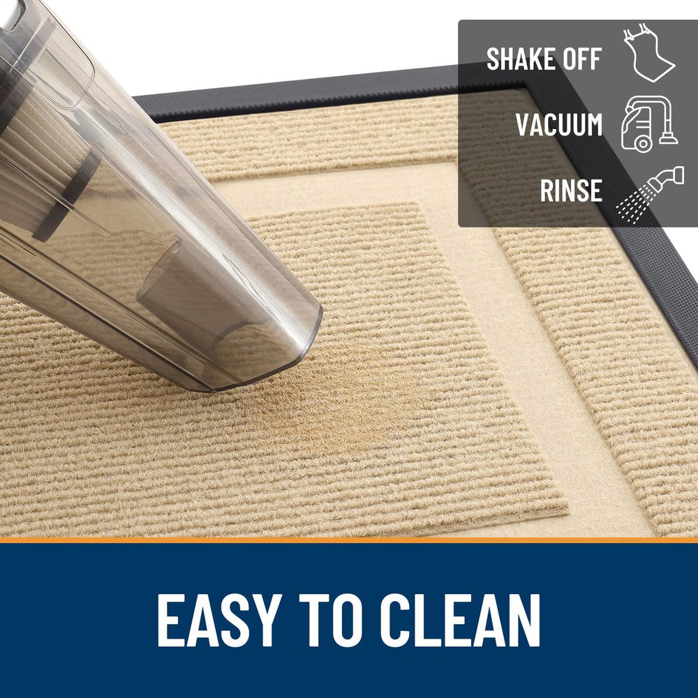 OLANLY Front Door Mat showing deep grooves