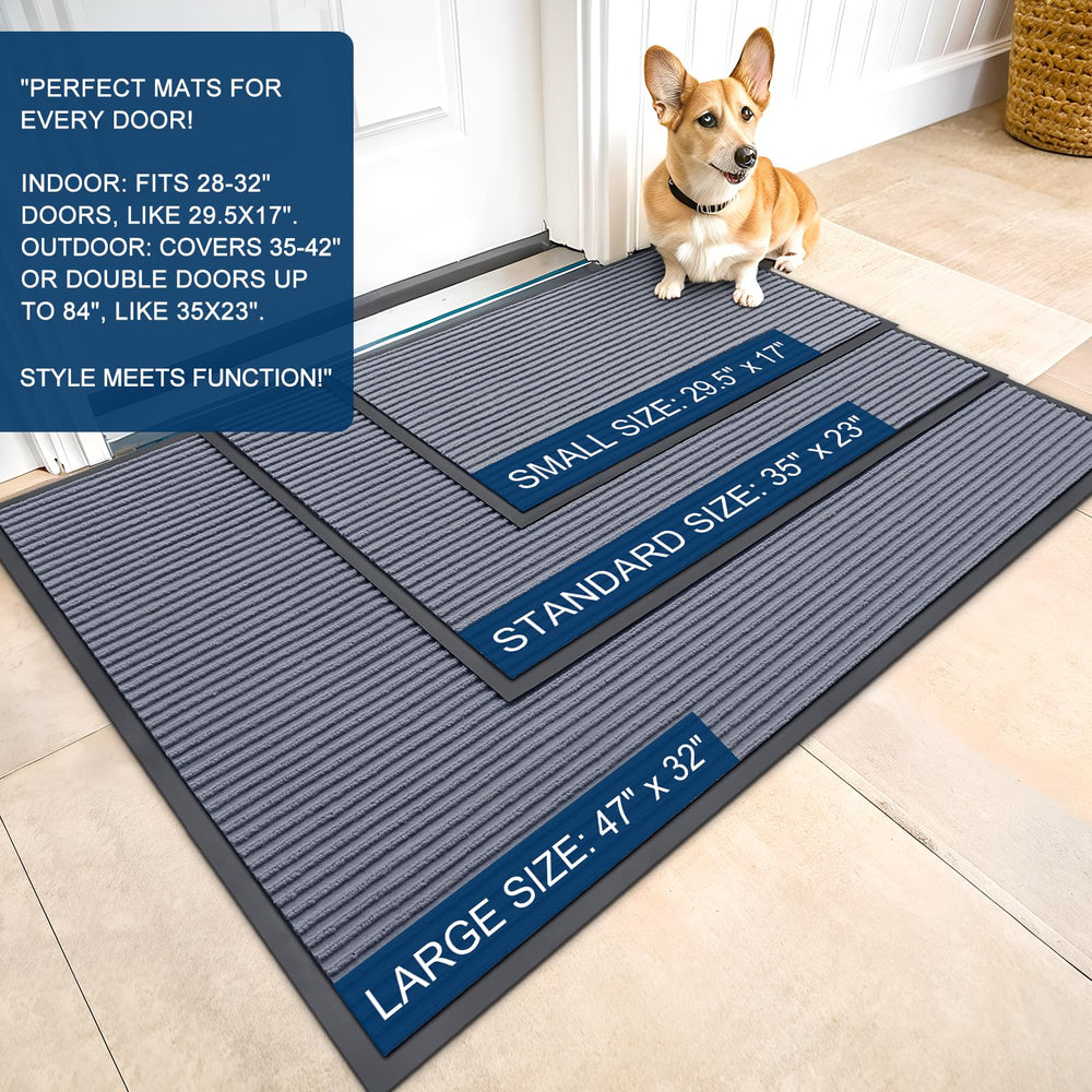 OLANLY Front Door Mat showing non-slip backing