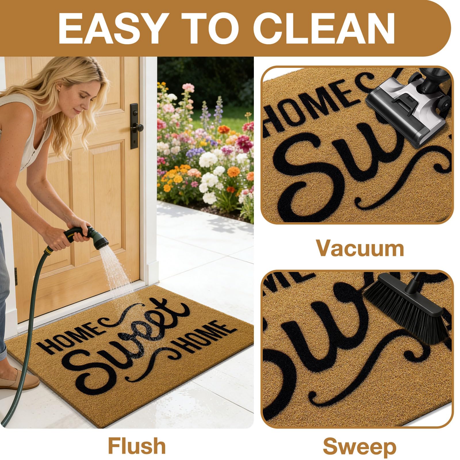OLANLY Front Door Mat stylish entryway display