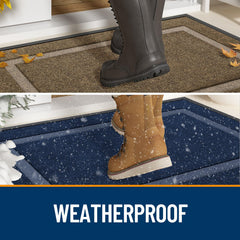 OLANLY Front Door Mat textured surface for dirt trapping