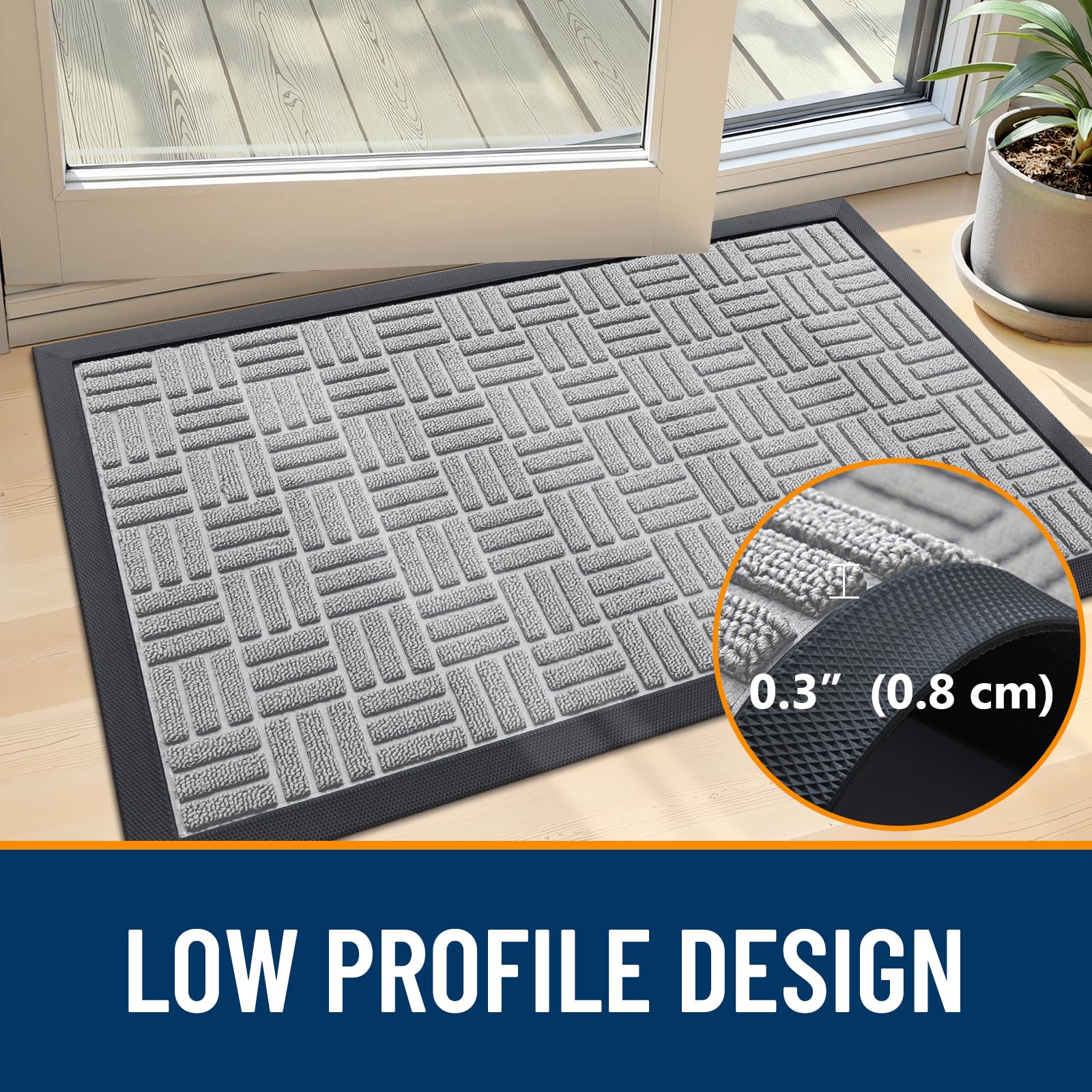 OLANLY Front Door Mat versatile use on patio