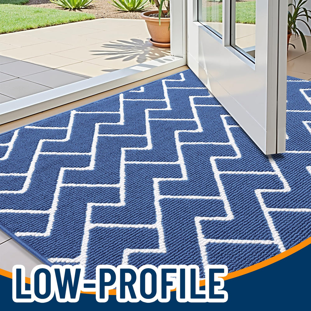 OLANLY Front Door Mat with textured rubber backing