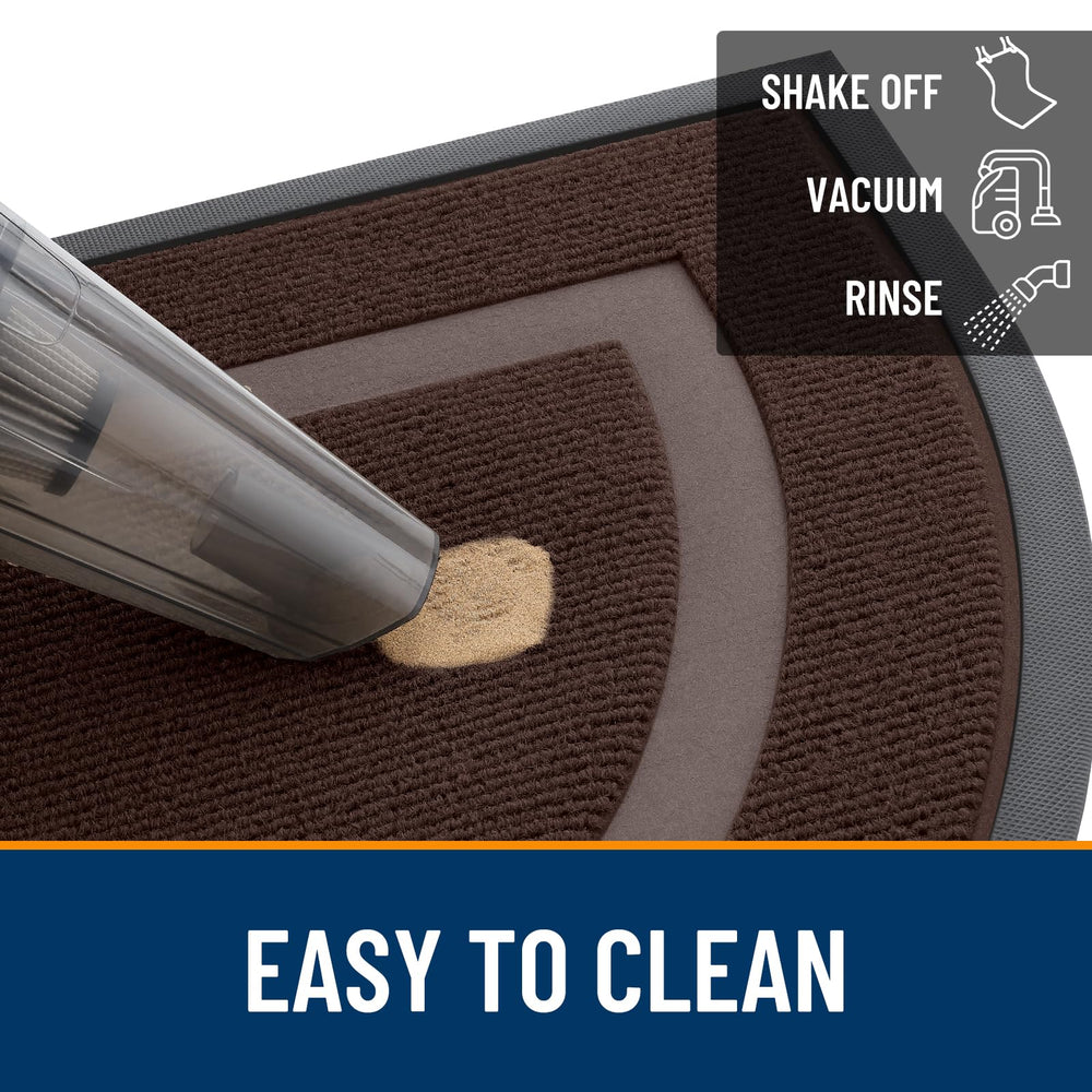 OLANLY Half Circle Door Mat laid flat ready for use