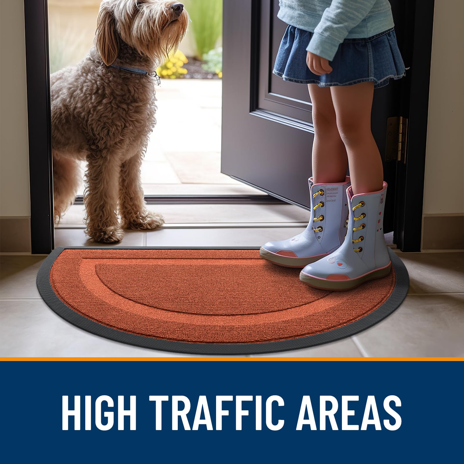 OLANLY Half Circle Door Mat packaging details