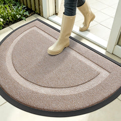 OLANLY Half Circle Doormat front view in camel colour